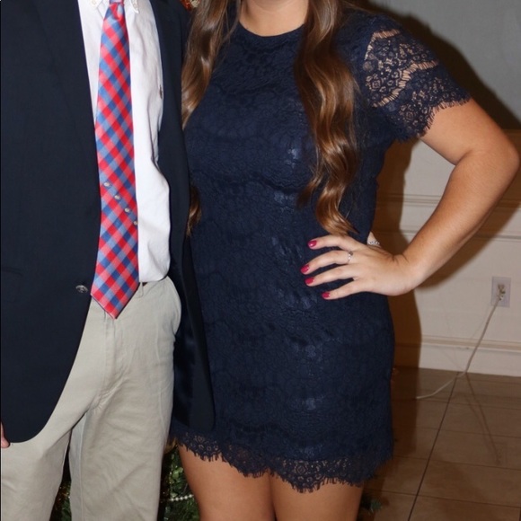 Lulus Dresses & Skirts - Navy Blue Lulu’s Lace Dress